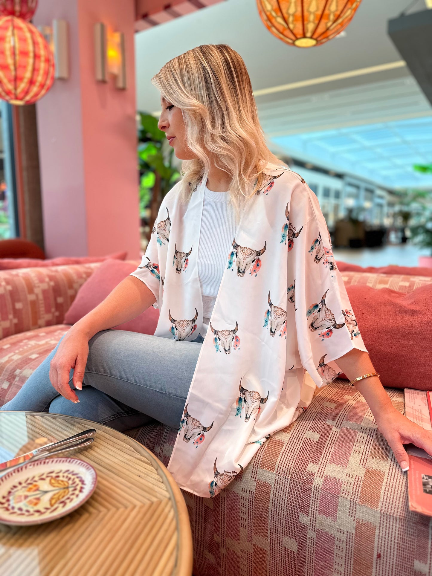 White Bull Kimono in short length