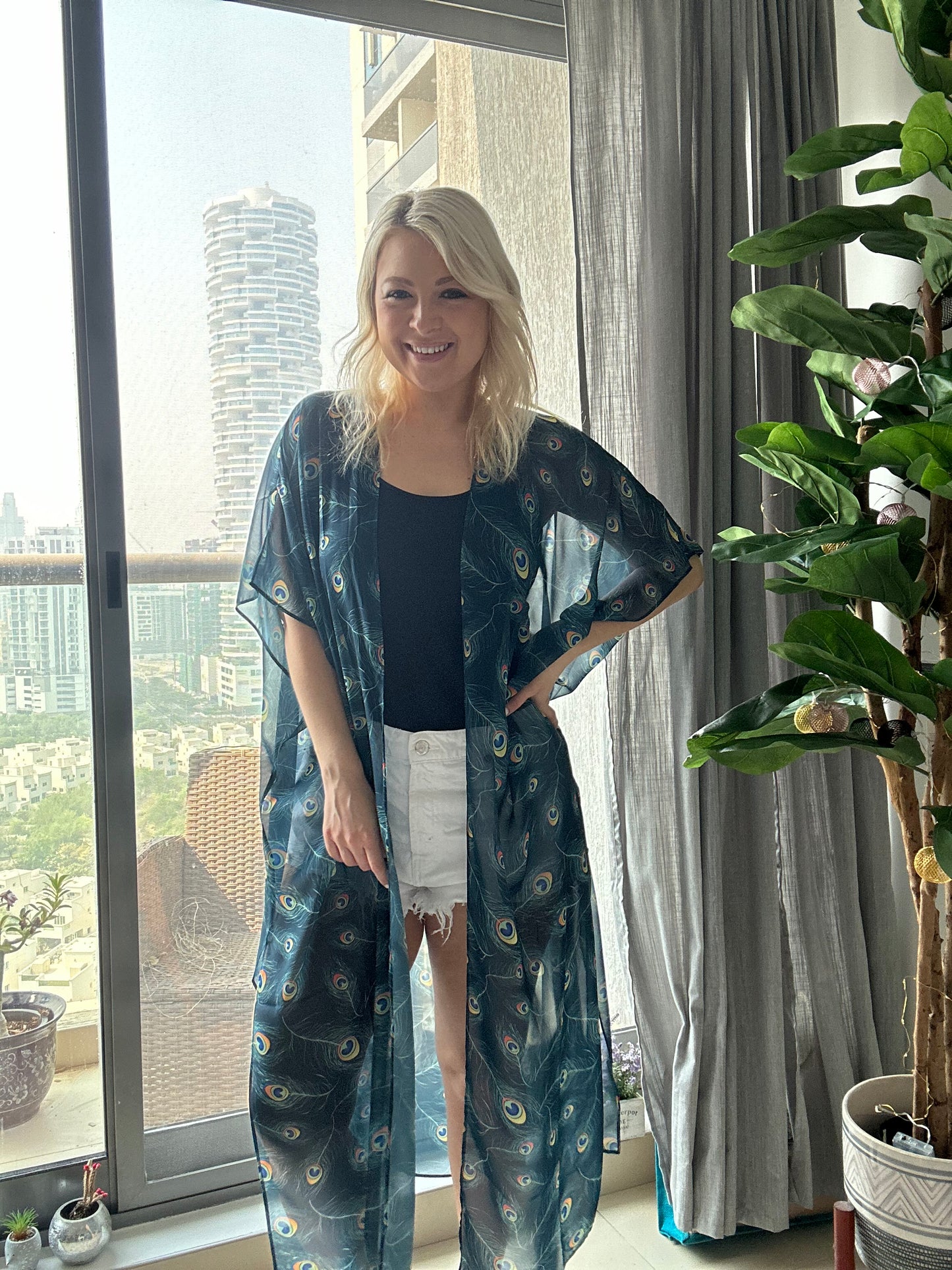 Peacock kimono - 3 lengths