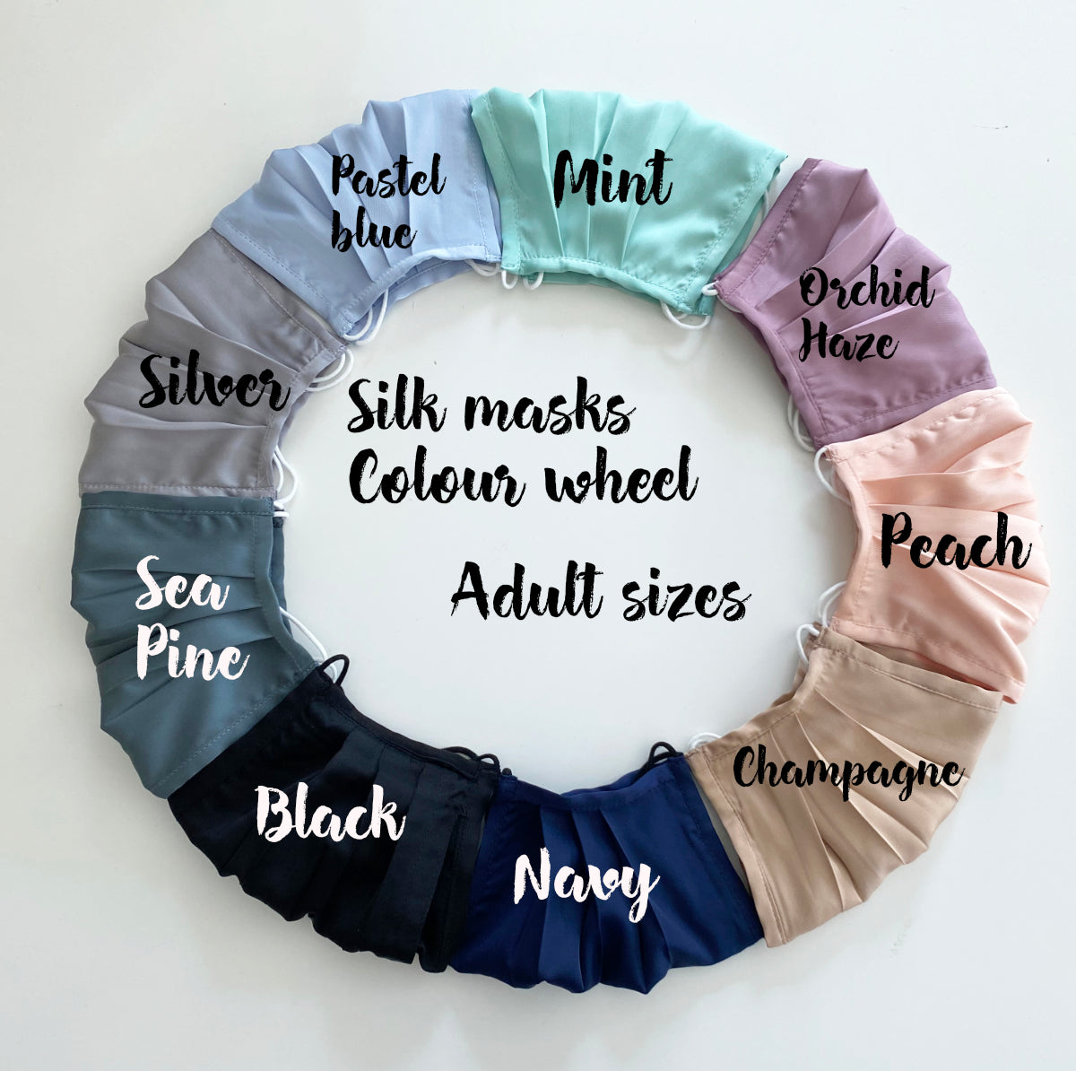 SILK re- usable adjustable face covers / masks