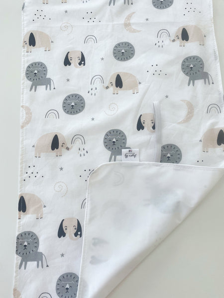 Waterproof changing mat in elephants pattern