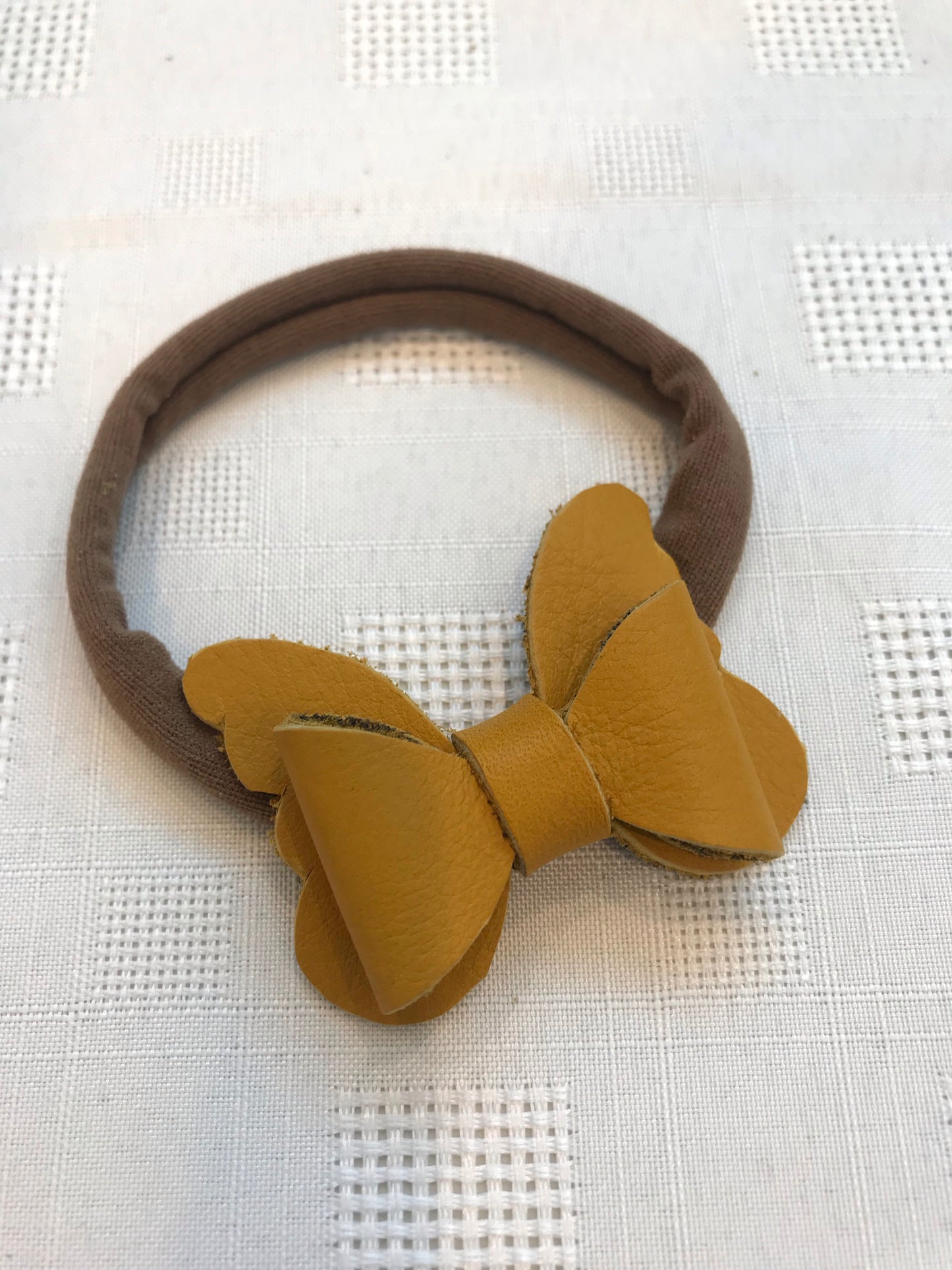 Baby headband genuine leather