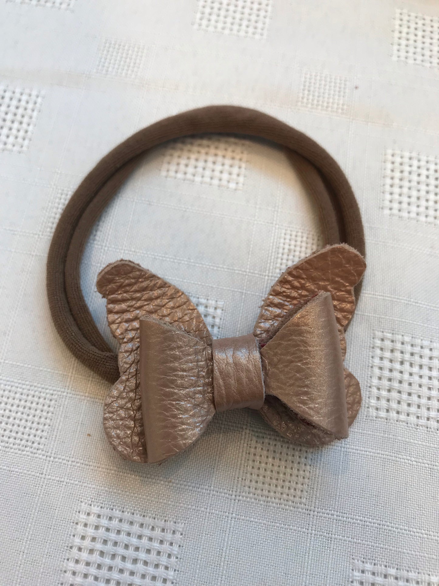 Baby headband genuine leather