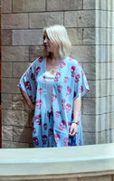 Blue and pink skulls Kimono - 3 lengths