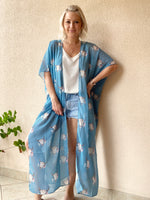 Light blue Bull Kimono in short length