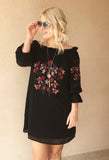 Parisian Embroidered Frill Bardot Dress / Top, off the shoulder