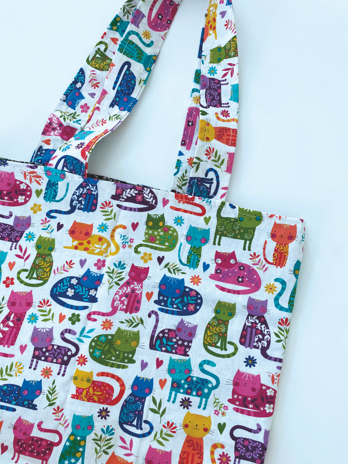 Medium size tote / shopping bag cats